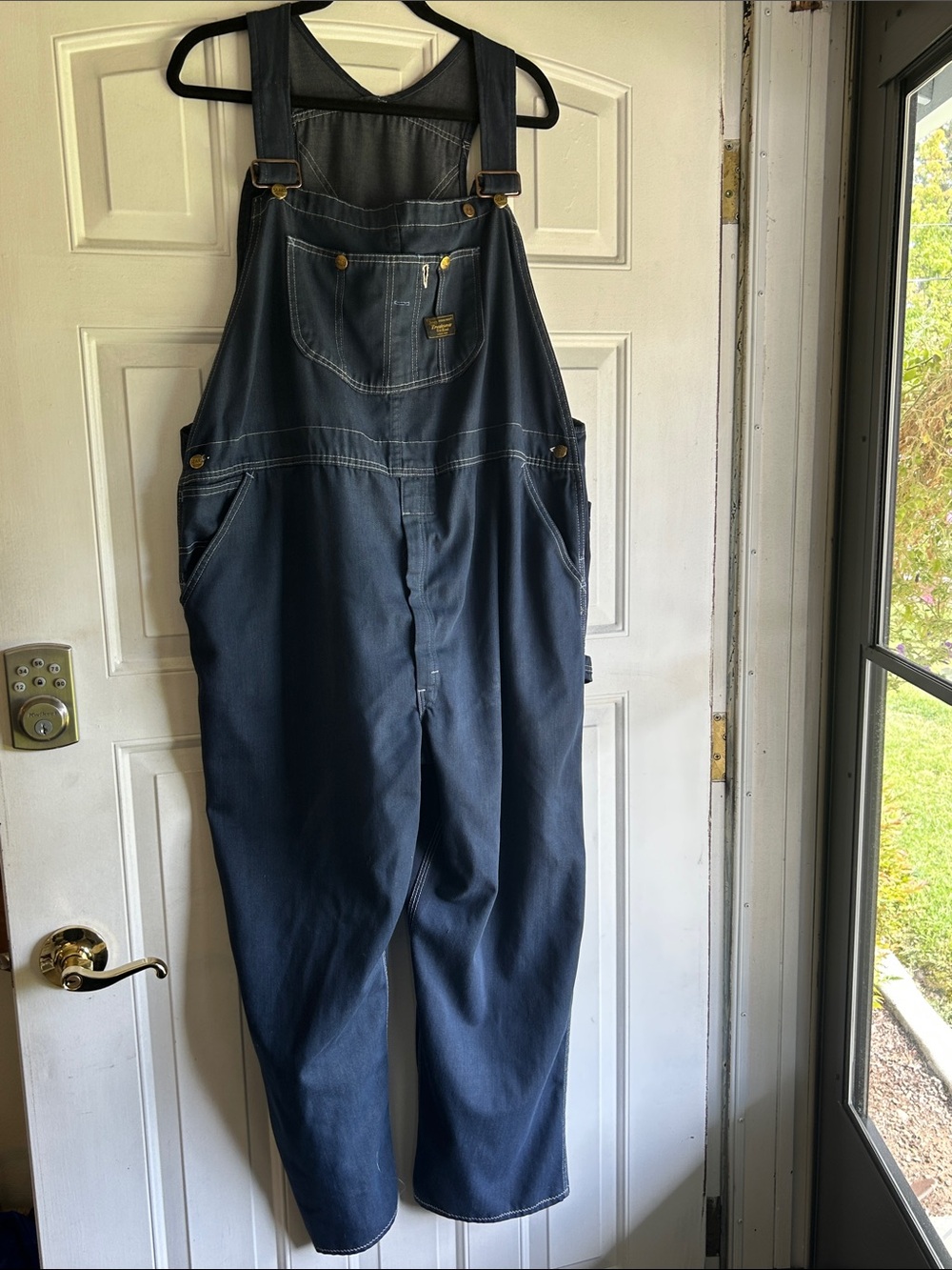 SEARS TRADEWEAR VINTAGE DARK BLUE VINTAGE UNION MADE SOFT DENIM OVERALLS 50/30